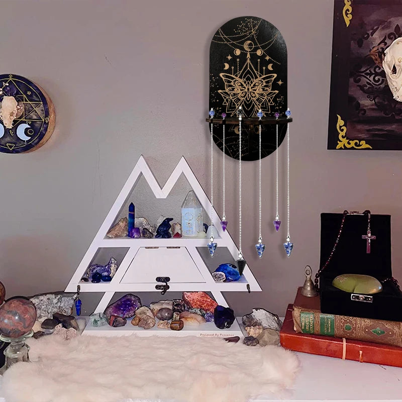 Wooden Display Shelf and Pedulum Hanger