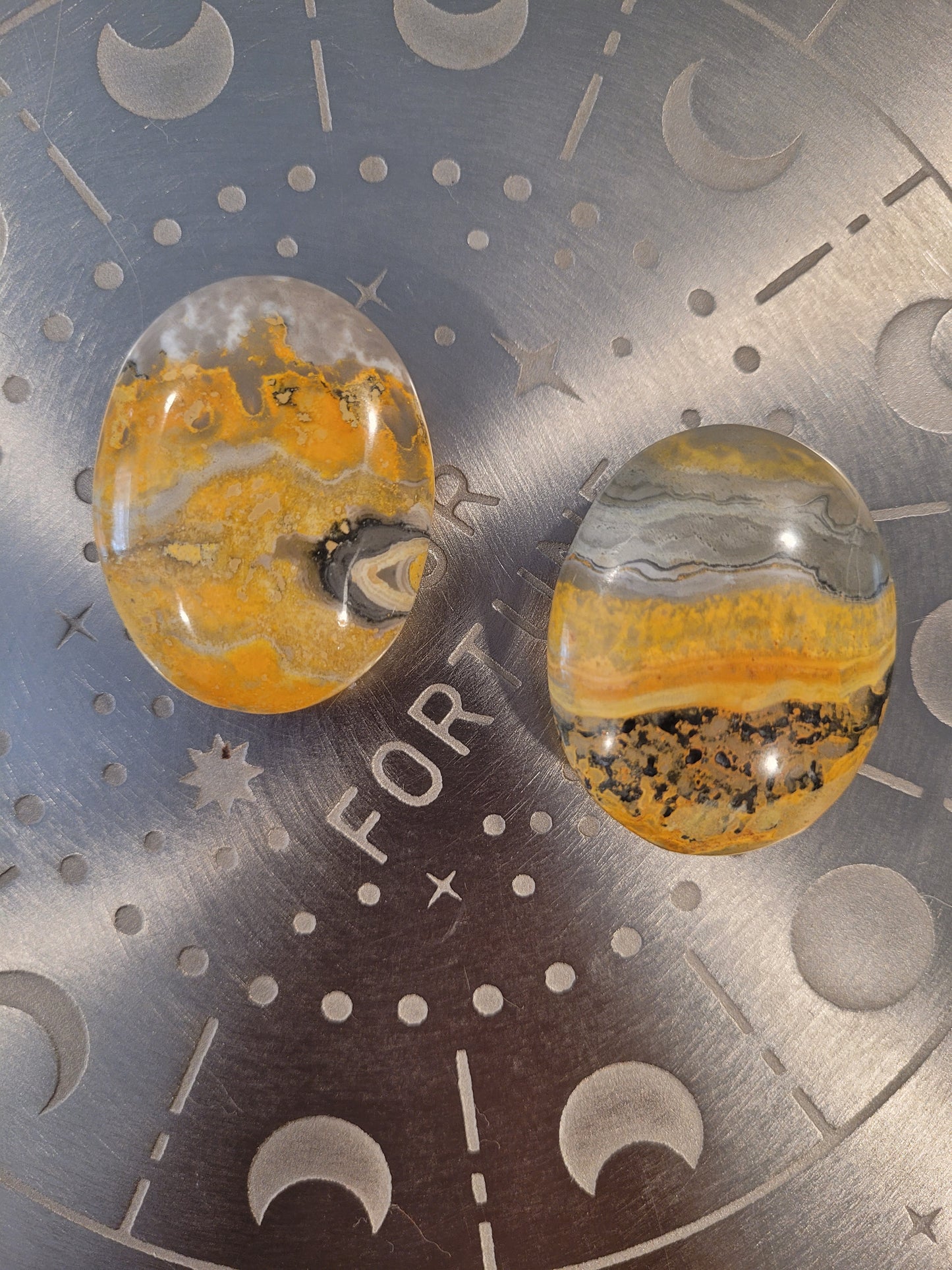 Bumble Bee Jasper Palm Stone