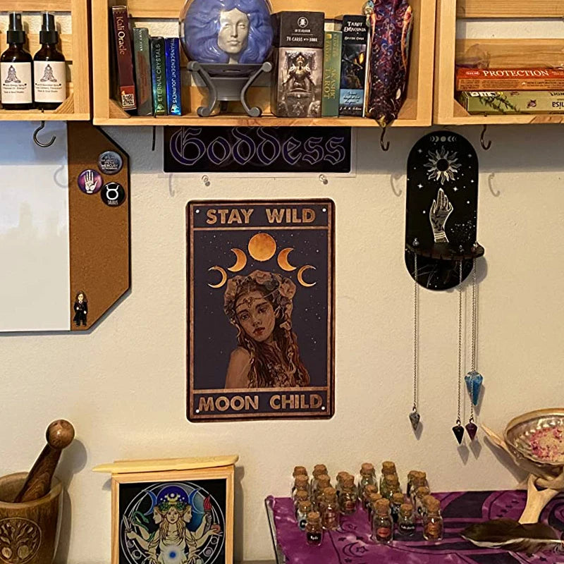 Wooden Display Shelf and Pedulum Hanger