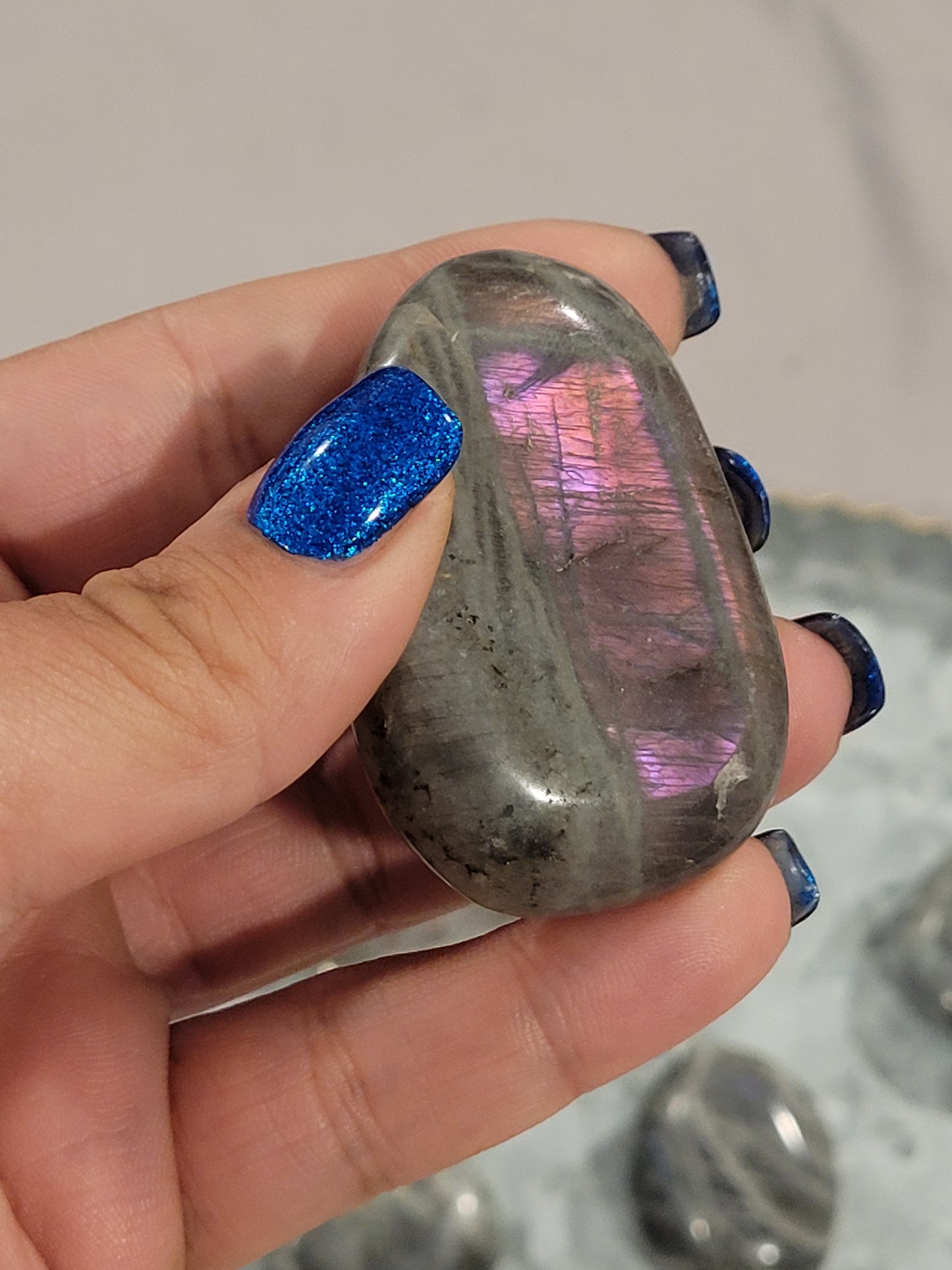 Purple Labradorite Palm Stone