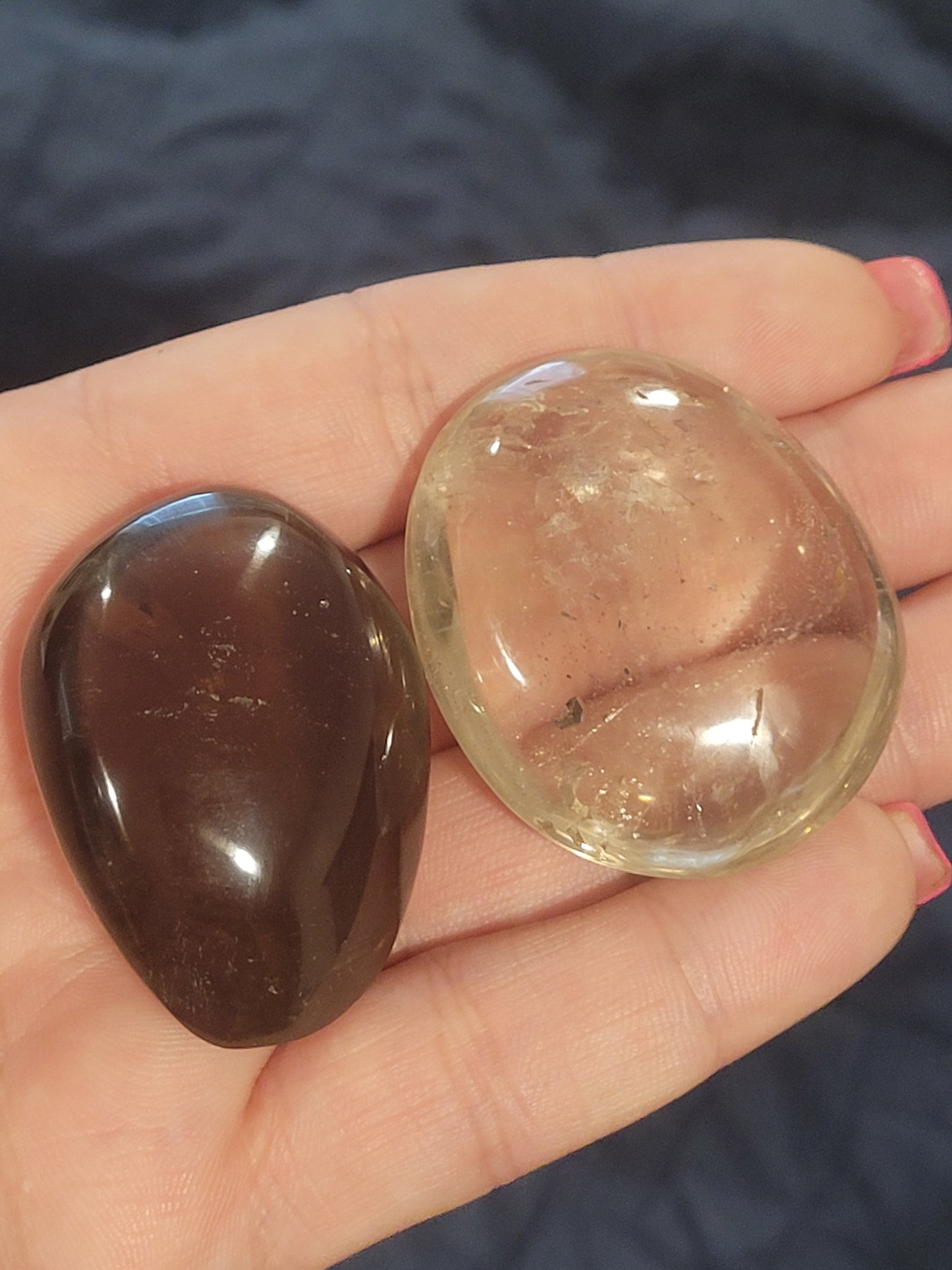 Smokey Quartz Palm Stone