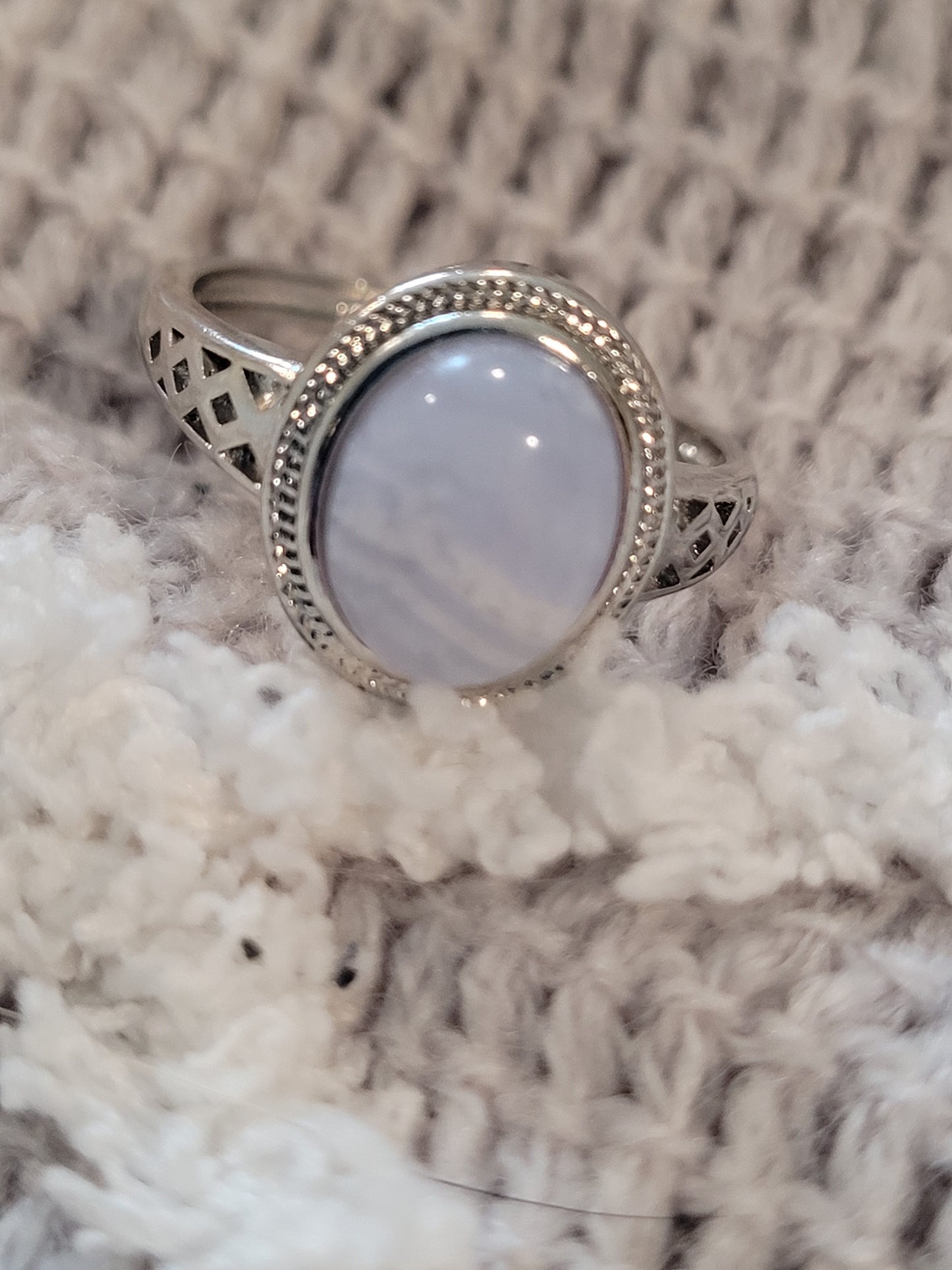 Blue Lace Agate Ring