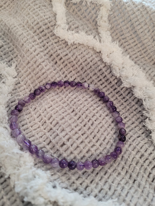 Chevron Amethyst Bracelet
