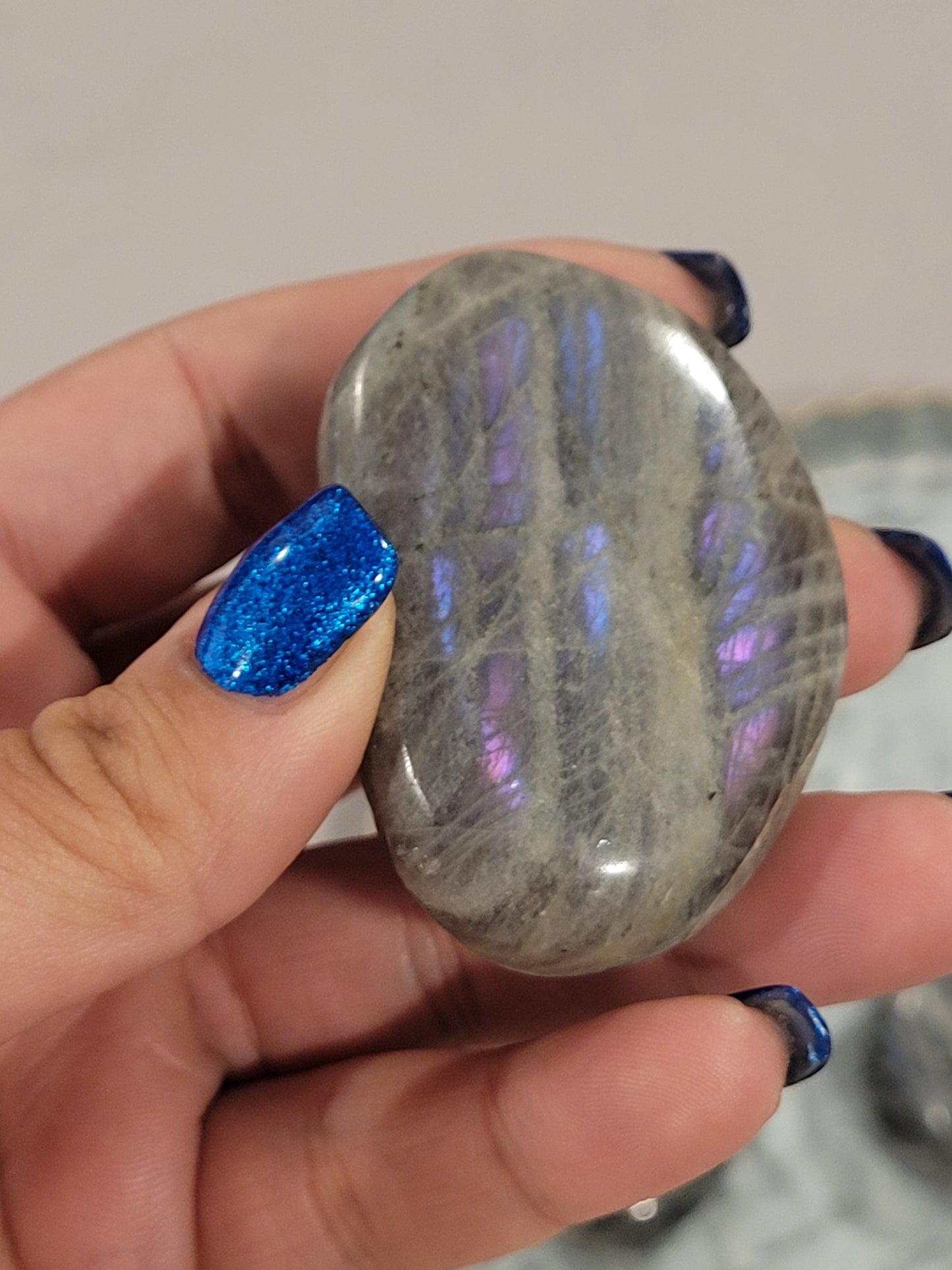 Purple Labradorite Palm Stone