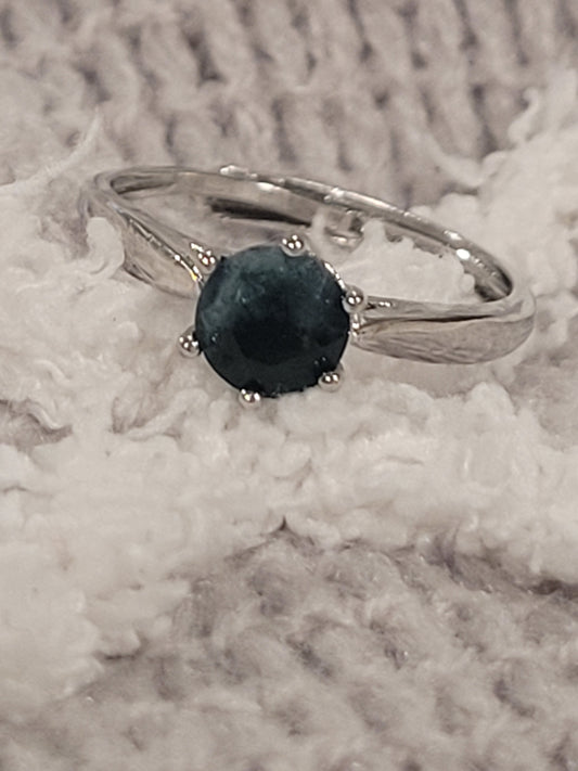 Green Moss Agate Ring