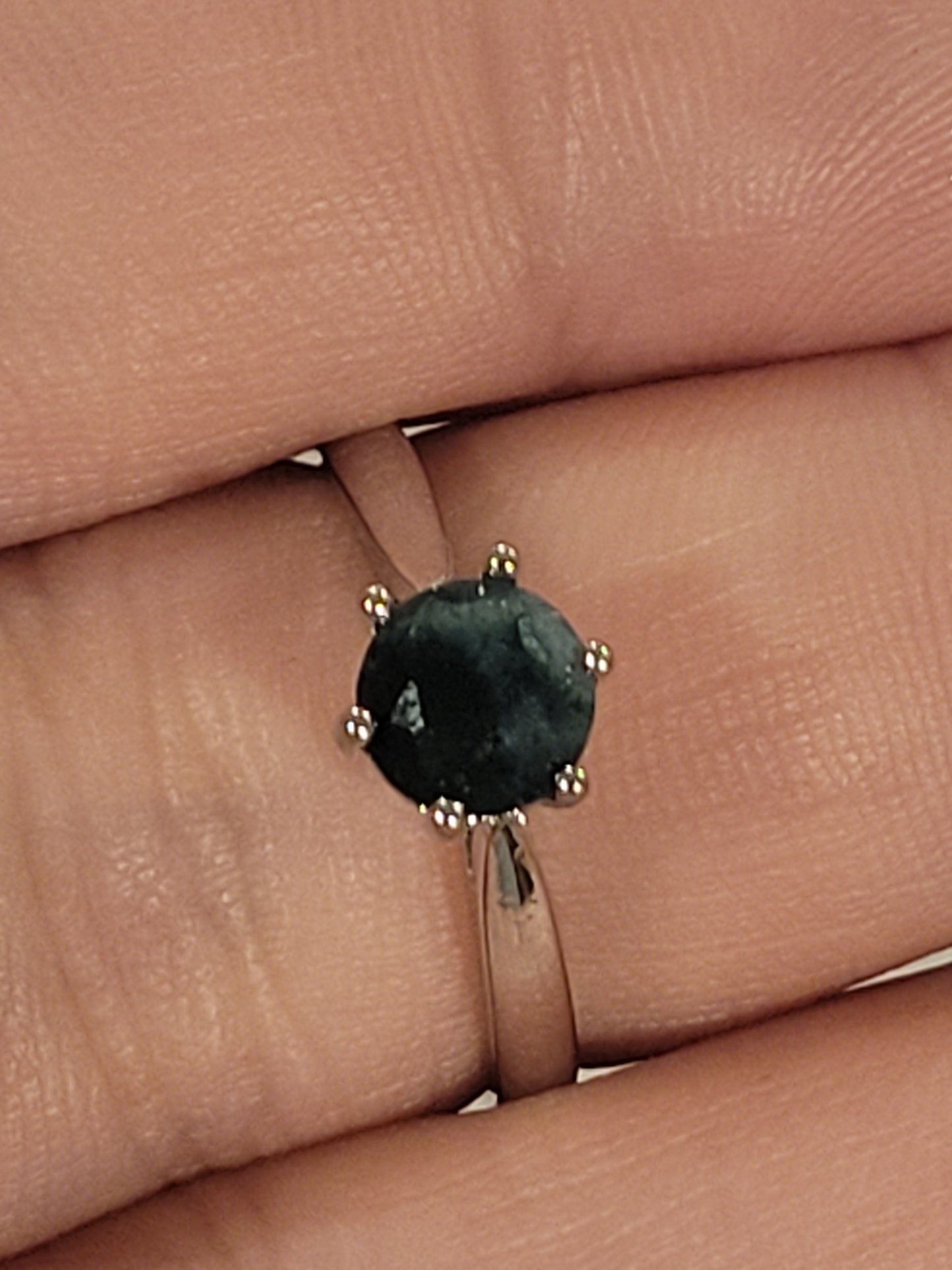 Green Moss Agate Ring