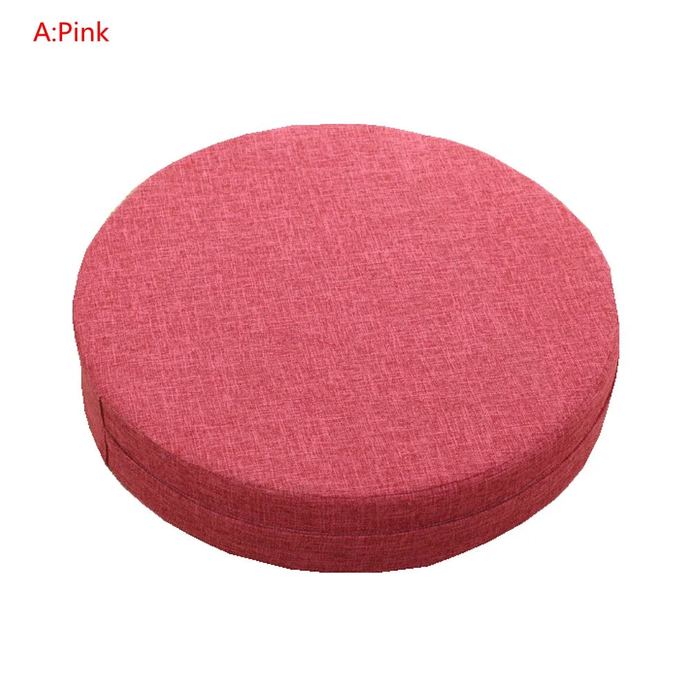 Round Linen Mediation Cushion