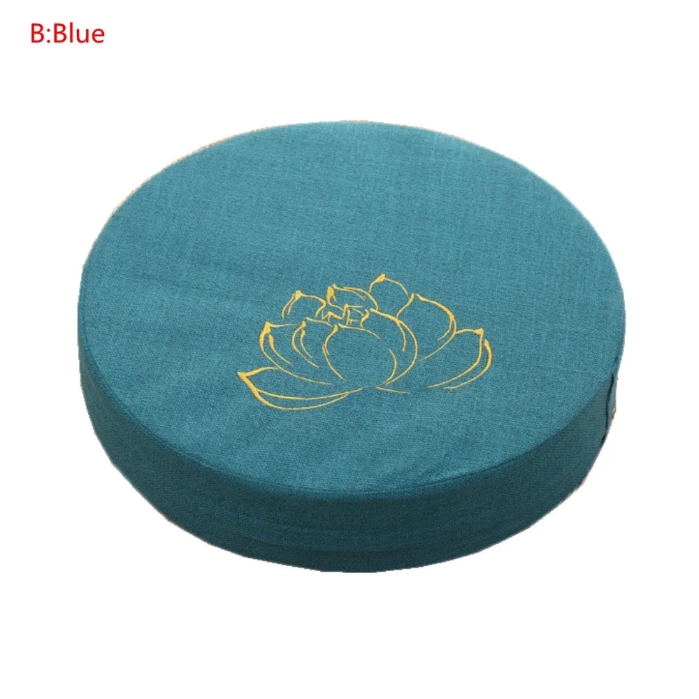 Round Linen Mediation Cushion