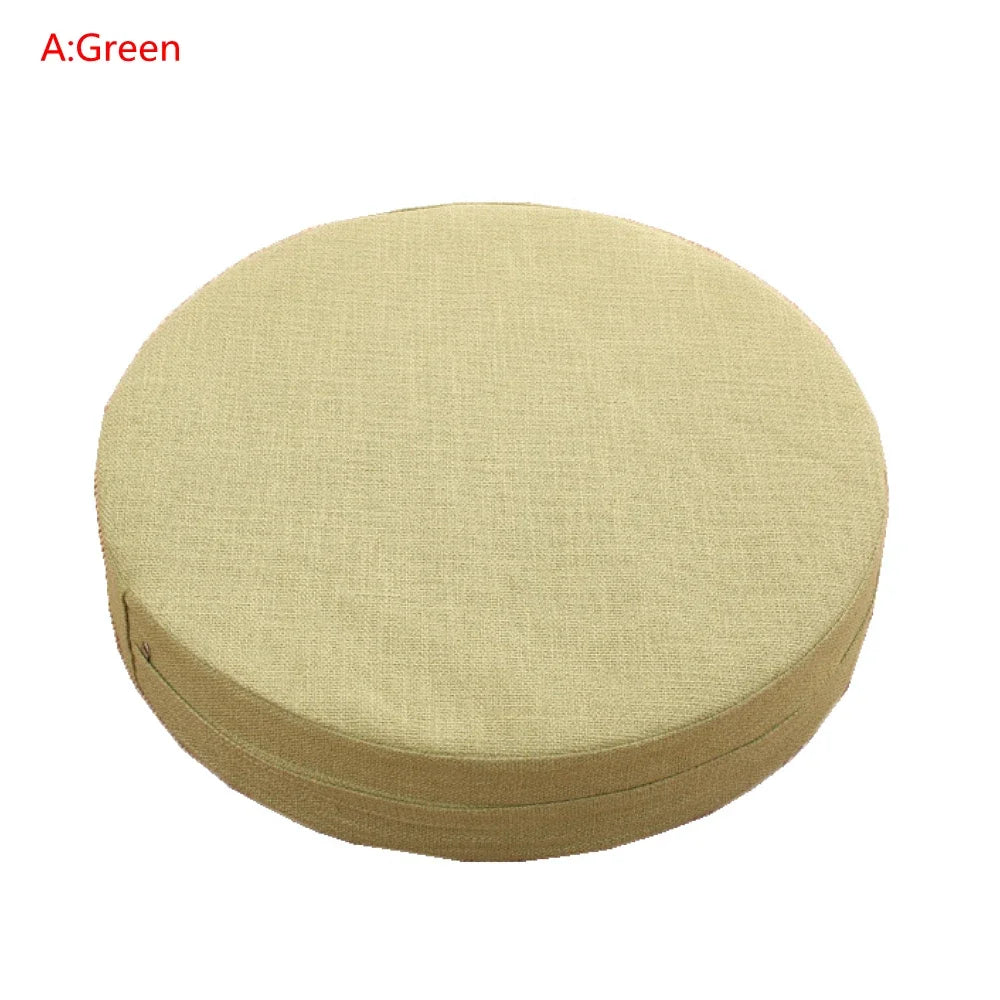 Round Linen Mediation Cushion