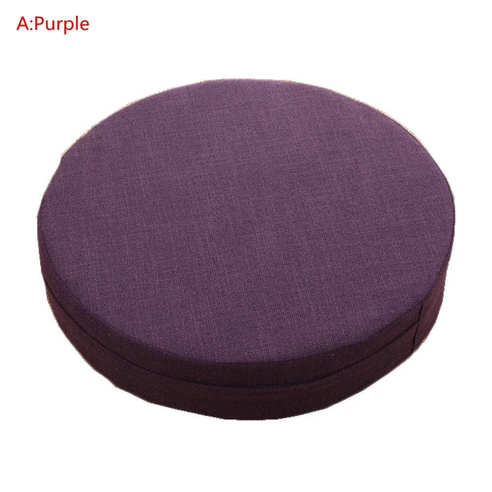 Round Linen Mediation Cushion