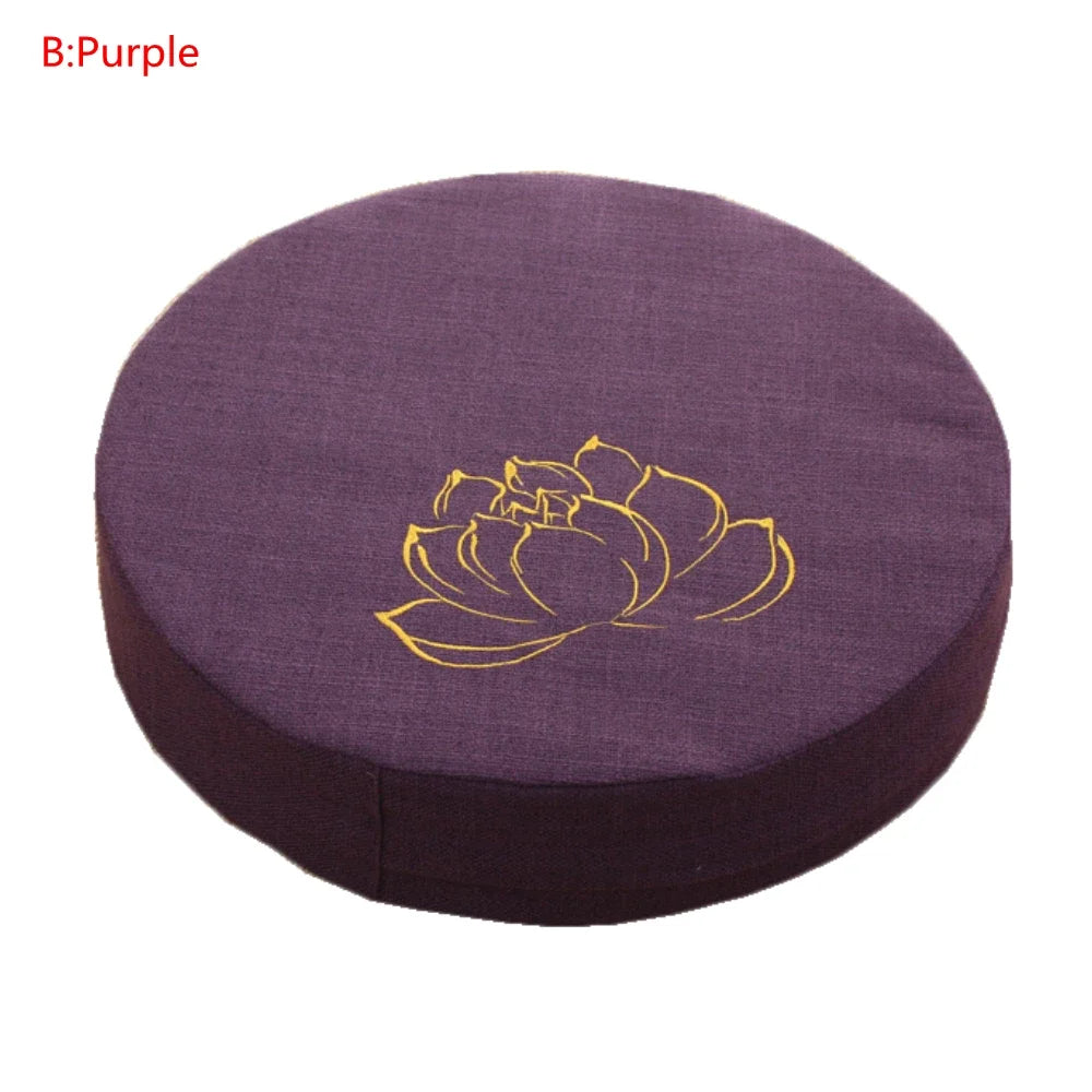 Round Linen Mediation Cushion