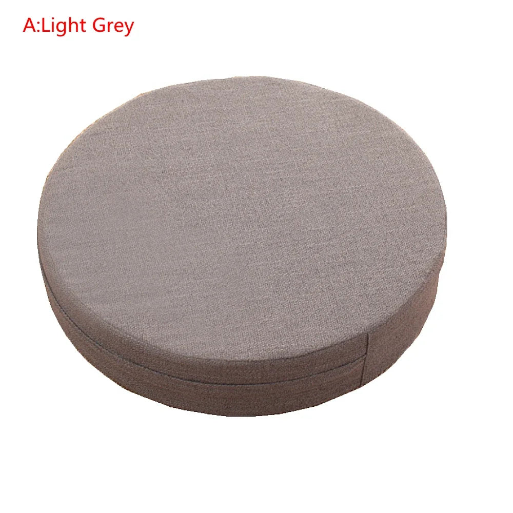 Round Linen Mediation Cushion